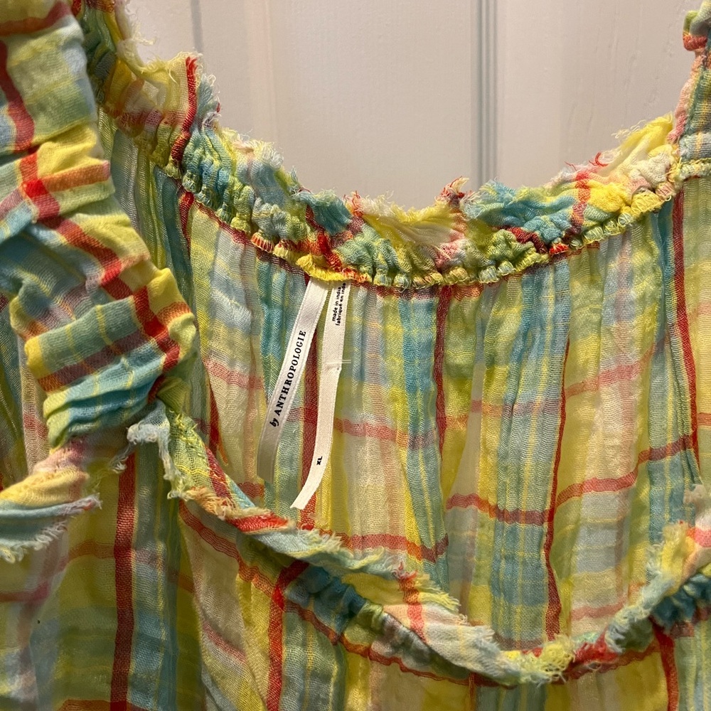 Anthropologie Multicolor Plaid Dress
